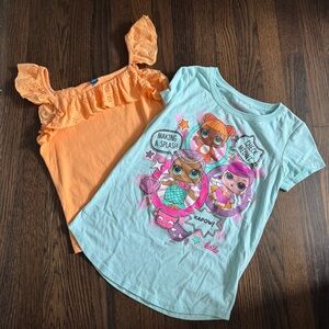 L.O.L. Surprise! Kids T-Shirt and Orange Ruffled Tank